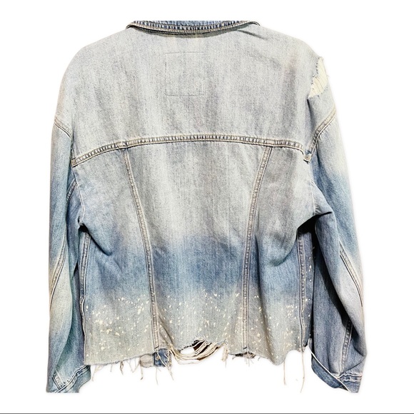 Hollister Distressed Denim Jacket – Size Large - Picture 4 of 6